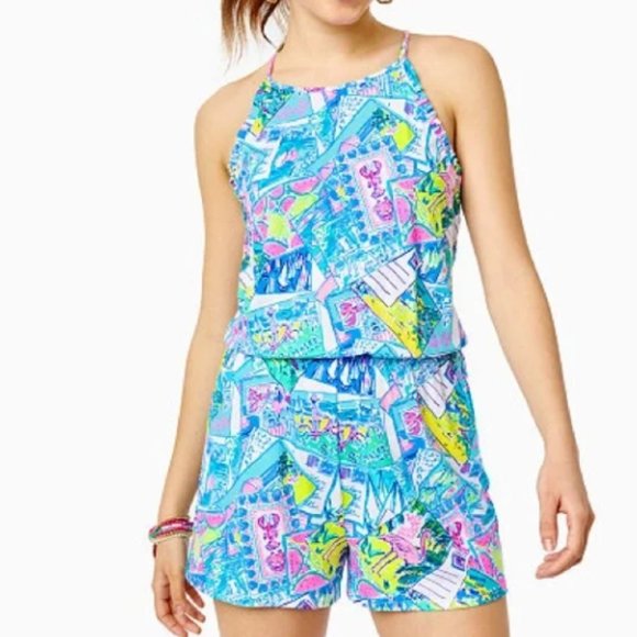 Lilly Pulitzer Dayley Romper in Wish You Were Here Sizes XS and S NWT - Picture 1 of 2